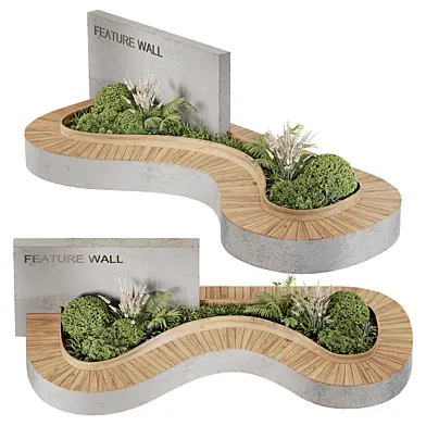 Bench with plant 06