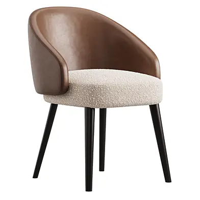 Contemporary faux leather armchair