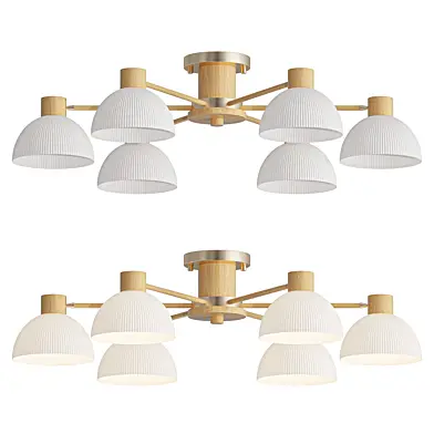 Ribbed Chandelier Ceiling Lamp