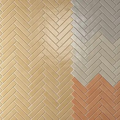 Tile Ghiaccioli Glossy Ceramic Herringbone Set 82 (4 colors)