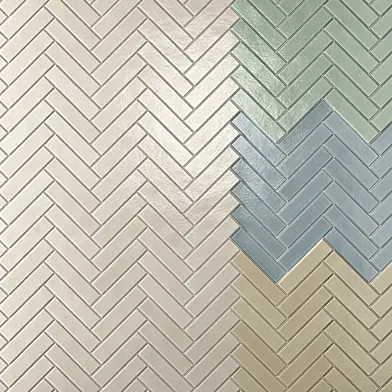 Tile Ghiaccioli Glossy Ceramic Herringbone Set 81 (4 colors)