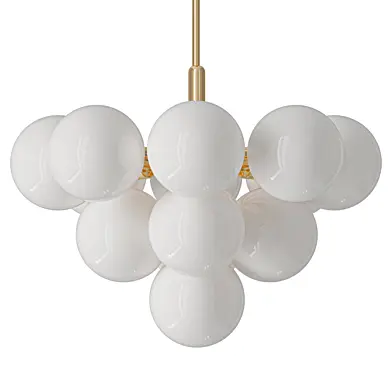 Valentina Nordic LED Kronleuchter Metall Glas Wohnzimmer