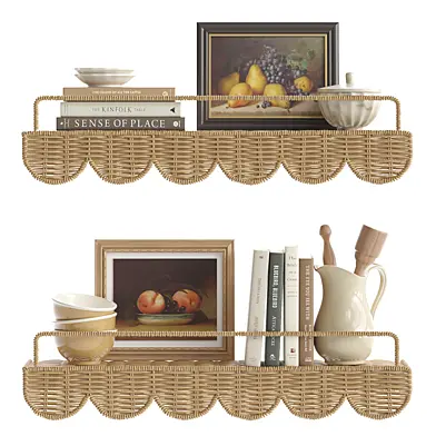 Scalloped shelves for kitchen CORONA
