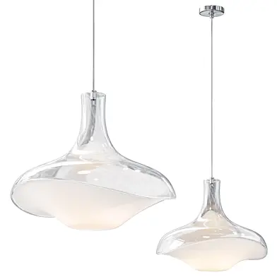 Handblown glass pendant lamp