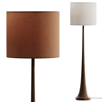 Rose and Grey Mango Wood Floor Lamp