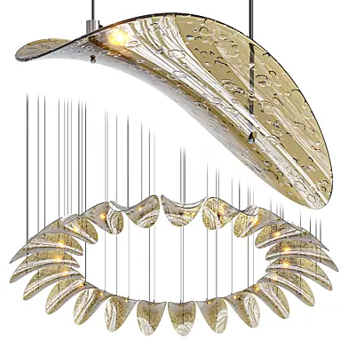 Wave Floating Leaf Chandelier