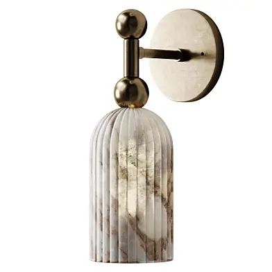 Handcrafted Brass Alabaster Wall Sconce