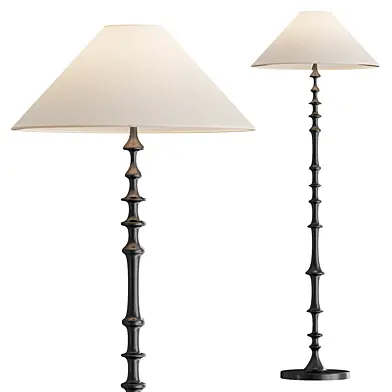 PetrusTall Matte Black Floor Lamp