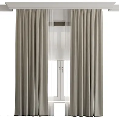 Curtains with Roman 156 corona