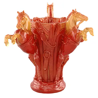 Daum Reve Equestre vase