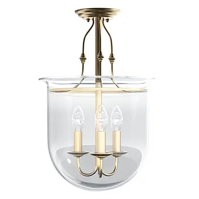 Oxford Glass Hundi Semi Flush Mount