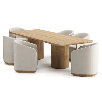 RH Oslo Teak Rectangular Dining Table