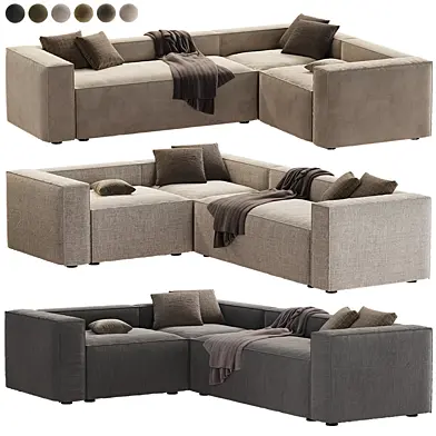 sofa rinconero blok 4 plazas pana verde