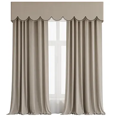 curtains with a lambrequin and fringe 160 corona