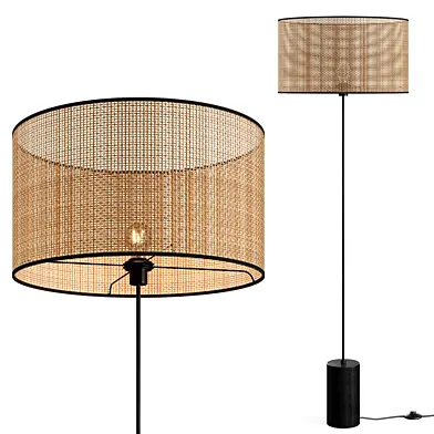 Cara Rattan Floor Lamp by Laredout