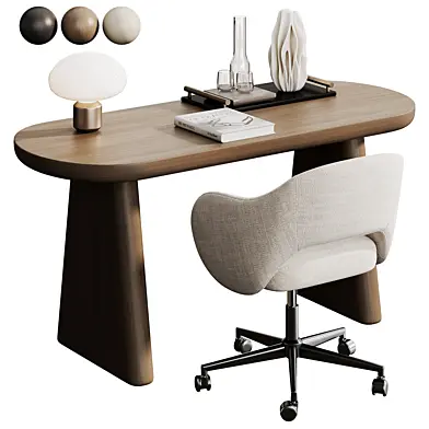 Office Furniture desk and chair 02