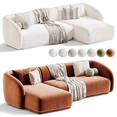 Penelope 2 Piece Upholstered Sectional Sofa