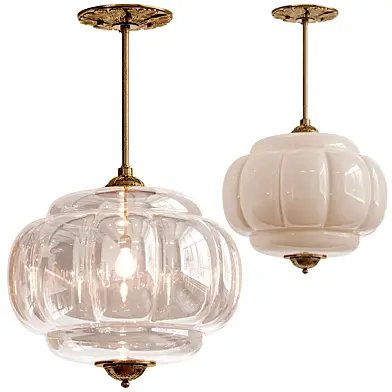Vortan Antique Brass Green Glass Chandelier