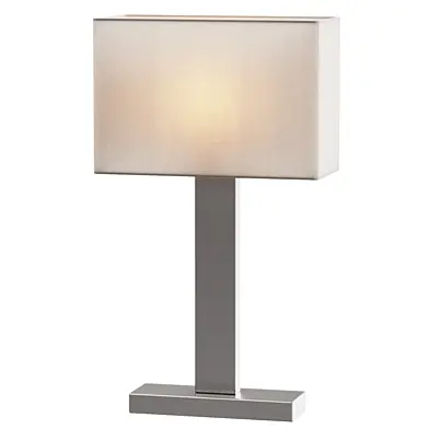 Prime Table Lamp H47 Brushed Steel White - By Rydéns