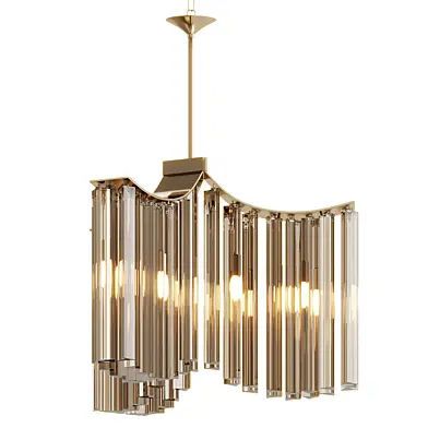Mid-Century Italian Murano Glass Chandelier by Venini