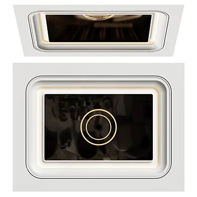 Modern ceiling 007 - Modern Mirror Ceiling Panel with LED Cove Lighting