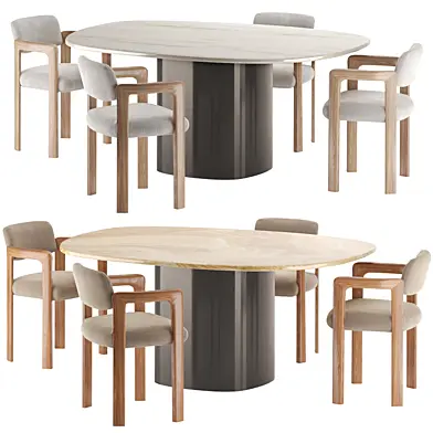 Giulietta Chair and Bezier Table by Minotti