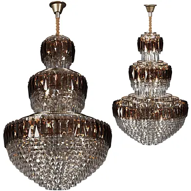 Modern Tiered Crystal Chandelier