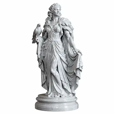 Classical Marble Freyja Statue