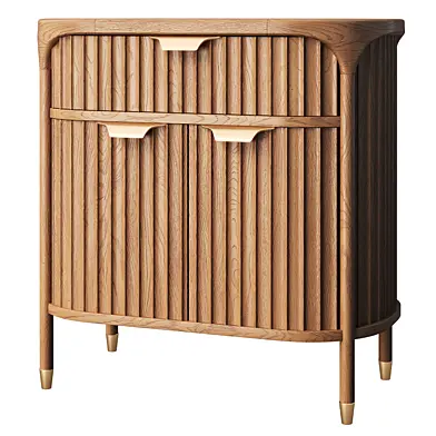 The Isla Fluted-Wood Entryway Cabinet