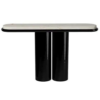 Oval stone console