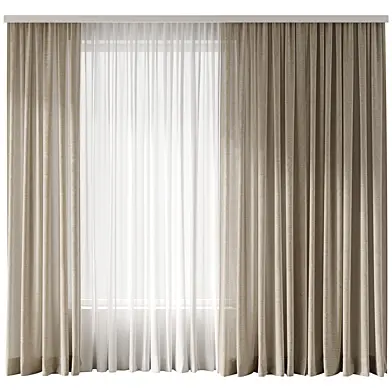 Modern Sheer and Blackout Curtain Set 15