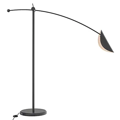 Adjustable metal floor lamp