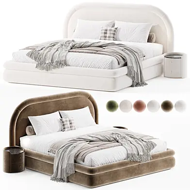 Bed Eva-P 160 by Divan.ru || Кровать Ева-П Велюр Латте
