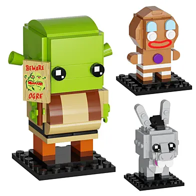 Shrek, Donkey & Gingy BrickHeadz 40923