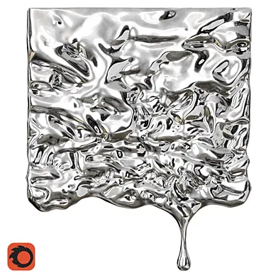Арт-объект Ртуть Abstract Metal Mercury Wave