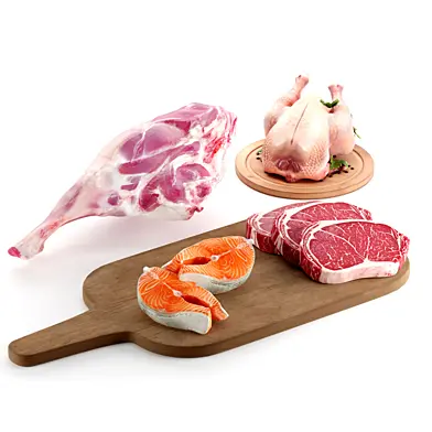 Bone Raw Steak Meat Raw beef and raw chicken