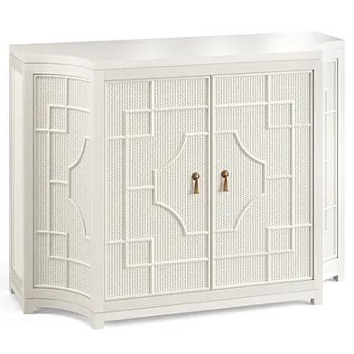 Isabel Two Door Cabinet Antique White by Worlds Away
