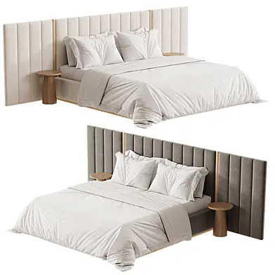 Summerton Stone White Fabric Queen Bed