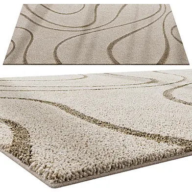 Sculpted Dune Beige Carpet Rug