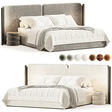 Modern Double Bed Aquila Deeo Graphite