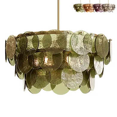 Liora Disk Murano Glass Chandelier