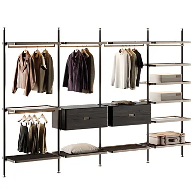 Molteni&C Hector Night 01 – Modular Open Wardrobe System