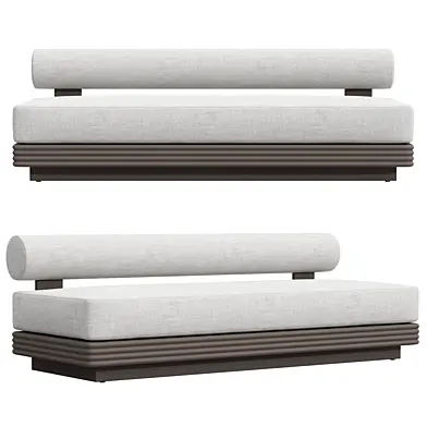 Harbour Уличная Часть 1 Collins Aluminum 2 Seat Armless Sofa Outdoor