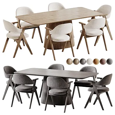 Otium dining chair and Madleni dining table