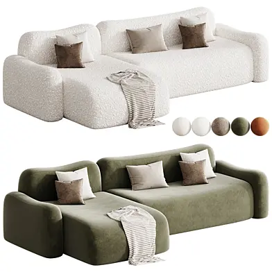 Modular Sofa with Chaise and Wide Arms
