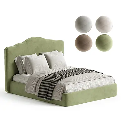 Plain figured bed