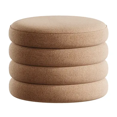 Wooden Twist Pouf