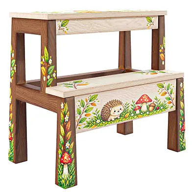 Wooden step ladder