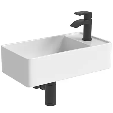 Arezzo Rectangular Wall Hung Cloakroom Basin