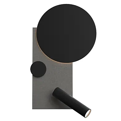 KLEE Left grey wall lamp with reader